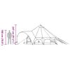 vidaXL Teepee Telt med tak med lagring Gr&oslash;nn og Gr&aring; 600 x 600 x 347 cm