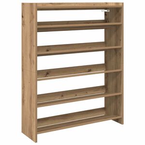 vidaXL Skohylle artisan eik 80x25x100 cm konstruert tre