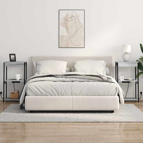 vidaXL Nattbordskap Gr&aring; Sonoma 41 x 31 x 76 cm Konstruert tre