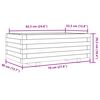 vidaXL Plantekasse hvit 70x40x26,5 cm heltre furu
