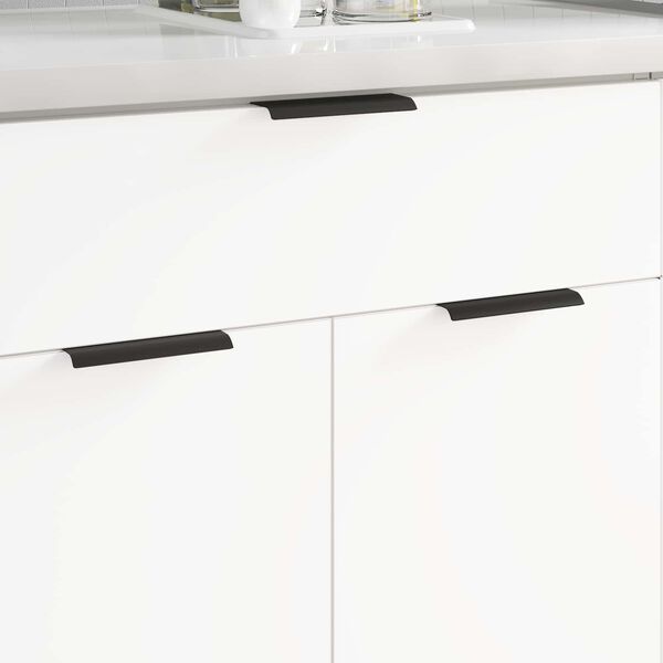 vidaXL H&aring;ndtak 12 pcs Svart 120 x 39.6 x 17 mm Aluminium