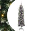 vidaXL Kunstig Slankt Jule Tre med 300 LED Gr&oslash;nn og hvit 180 cm
