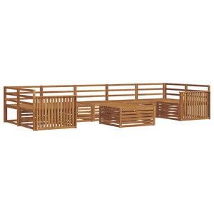 vidaXL Utend&oslash;rs sofa-sett 8 pcs Naturlig Solid akasietre