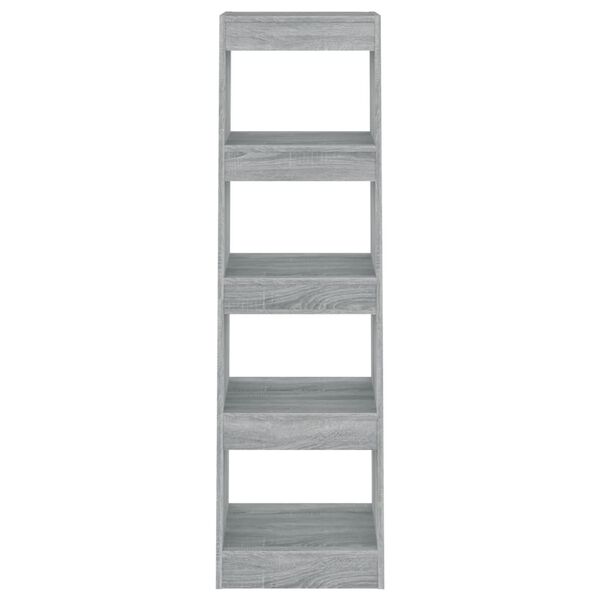 vidaXL Bokhylle/romdeler gr&aring; sonoma eik 40x30x135 cm