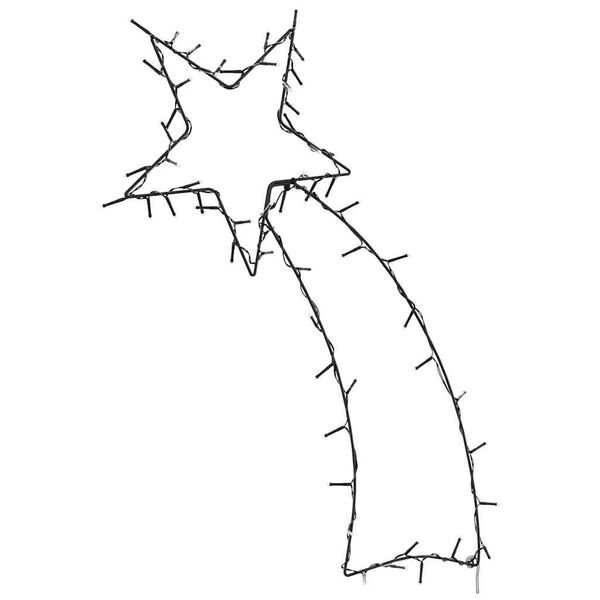 vidaXL Julelys stjerneskudd silhuett 80 LEDs varm hvit