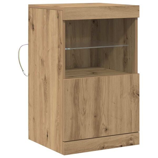 vidaXL LED sideboard Artisan Eik 41 x 37 x 67 cm Konstruert tre