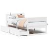 vidaXL Sengeramme uten madrass hvit 75x190 cm heltre furu