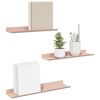 vidaXL Flytende hylle Veggmontert 3 pcs Rosa 40 x 9 x 2,5 cm St&aring;l