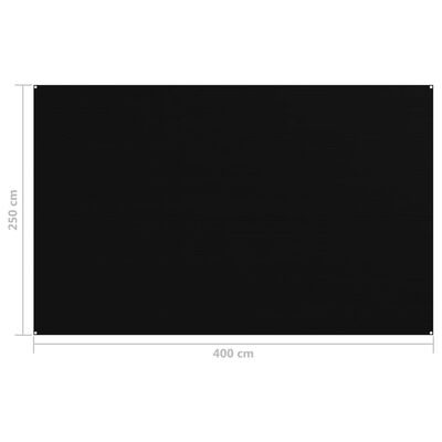 vidaXL Teltteppe 250x400 cm svart