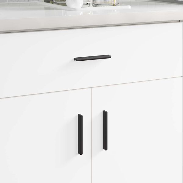 vidaXL H&aring;ndtak 2 pcs Svart 106 x 7,4 x 15,5 mm Aluminium