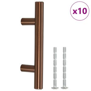 vidaXL Skaph&aring;ndtak 10 stk bronse 64 mm rustfritt st&aring;l