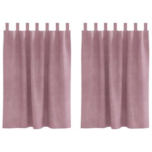vidaXL Blendingsgardiner 2 stk. M&oslash;rk rosa 140 x 140 cm Fl&oslash;yel