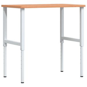 vidaXL Arbeidsbenk 100x60x(71,5-98) cm heltre b&oslash;k rektangul&aelig;r