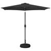 vidaXL Hageparasol med LED-lamper og fot 270 x 270 cm Polyester