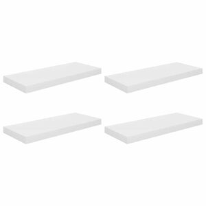 vidaXL Flytende vegghyller 4 stk h&oslash;yglans hvit 60x23,5x3,8 cm MDF