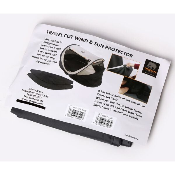 DERYAN Vindskjerm Baby Luxe 100x30x0,5cm gr&aring;
