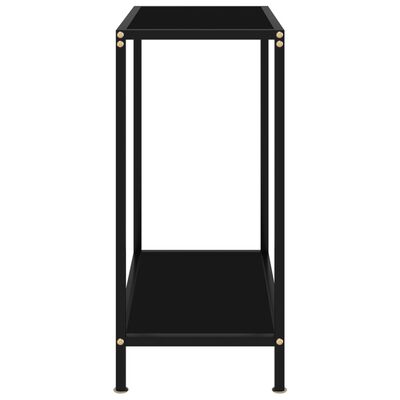 vidaXL Konsollbord svart 60x35x75 cm herdet glass