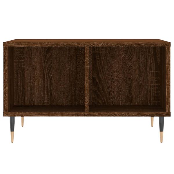 vidaXL Salongbord brun eik 60x50x36,5 cm konstruert tre