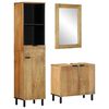vidaXL Baderomsskapsett 3 deler brun heltre mango