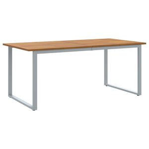 vidaXL Hagebord Gr&aring; 180 x 90 x 75 cm Solid akasietre
