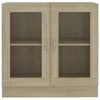 vidaXL Vitrine sonoma eik 82,5x30,5x80 cm konstruert tre