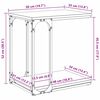 vidaXL Sidetabell med hylle Gammelt tre 50 x 35 x 52 cm Konstruert tre