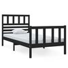 vidaXL Sengeramme svart 75x190 cm Small Single heltre