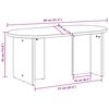vidaXL Kaffebord Hvit 80 x 39,5 x 35 cm Massivt furutre