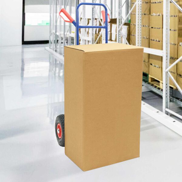 vidaXL H&aring;ndvogn Bl&aring; og r&oslash;d 49,5 x 53 x 114 cm St&aring;l