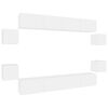 vidaXL TV-skapsett 8 deler hvit konstruert tre