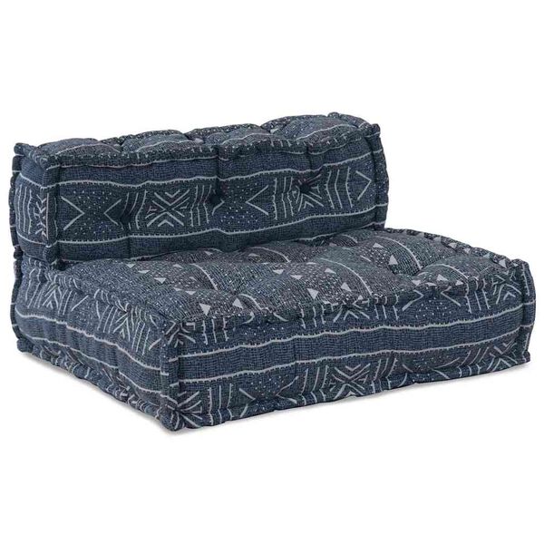 vidaXL Modulsofa Geometrisk 4 pcs Indigo 70 x 70 x 56 cm stoff
