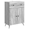 vidaXL Serviesskap Gr&aring; sonoma 66 x 34,5 x 90 cm Konstruert tre