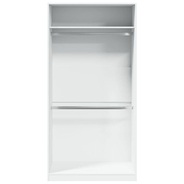 vidaXL Garderobeskap hvit 100x50x200 cm sponplate