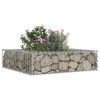 vidaXL Gabion hevet seng s&oslash;lv 80 x 80 x 12 cm Galvanisert St&aring;l