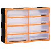 vidaXL Sortimentskap med 8 store skuffer 52x16x37 cm