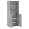 vidaXL Highboard betonggr&aring; 69,5x34x180 cm konstruert tre