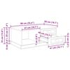 vidaXL Kaffebord med skuff Gamle tre 90 x 50 x 35 cm Konstruert tre