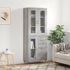 vidaXL Highboard gr&aring; sonoma 69,5x34x180 cm konstruert tre