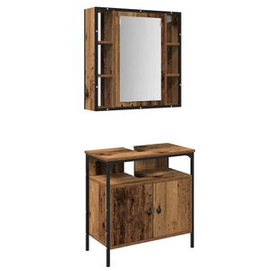 vidaXL Baderomsinnredningssett 2 stk. Brun 60 x 30 x 60 cm