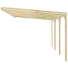 vidaXL Veggmontert pergola 6x3x2,1 m tre