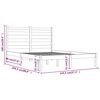 vidaXL Sengeramme heltre furu 140x200 cm