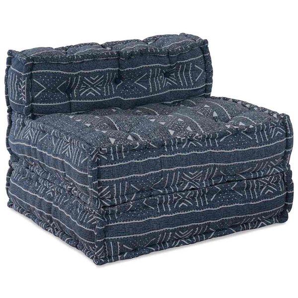 vidaXL Modulsofa Geometrisk 4 pcs Indigo 70 x 70 x 56 cm stoff