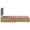 vidaXL Sengestamme med skuff Artisan Eik 100 x 200 cm Konstruert tre