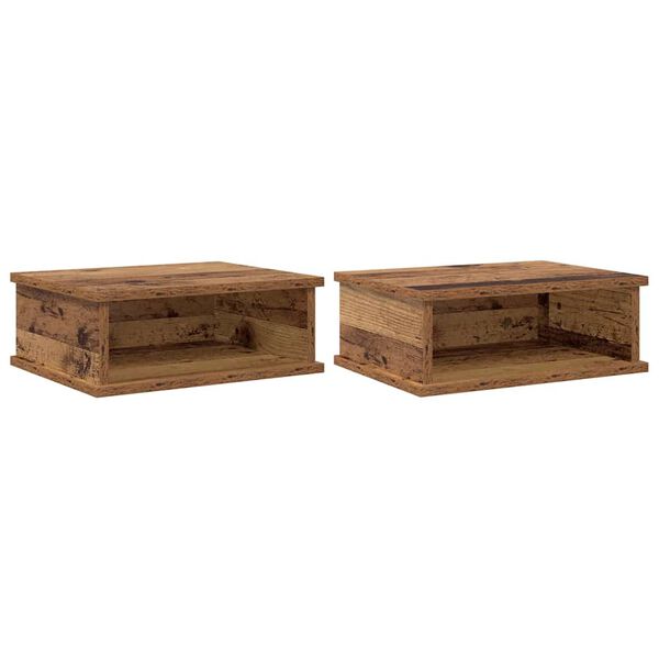 vidaXL Nattbord 2 pcs Gammelt tre 40 x 31 x 15 cm Konstruert tre