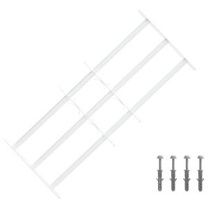 vidaXL Sikkerhetsgitter for vinduer med 3 tverrbjelker 63-114 cm