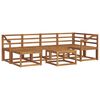 vidaXL Utend&oslash;rs sofa-sett 7 pcs Naturlig Solid akasietre