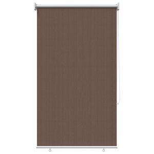 vidaXL Utend&oslash;rs Rullegardin 90% UV-blokk Gr&aring;brun 80 x 140 cm HDPE