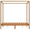 vidaXL Himmelsengeramme med 2 skuffer heltre furu 140x200 cm