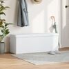 vidaXL Sammenleggbar oppbevaringsbenk hvit PVC