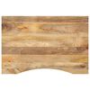 vidaXL Skrivebordsplate med kurve 90x60x2,5 cm heltre grovt mangotre